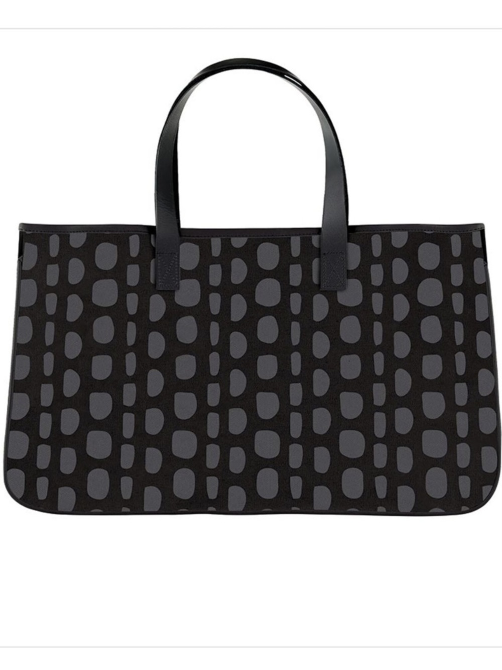 Black / Gray Patterned Tote Bag -